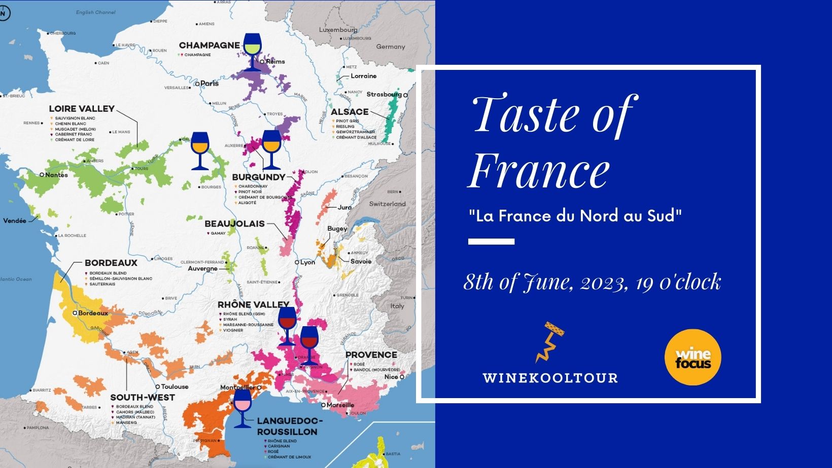  41 / 5,000 Translation results Translation result Taste of France in 6 wines (Targu Mures)