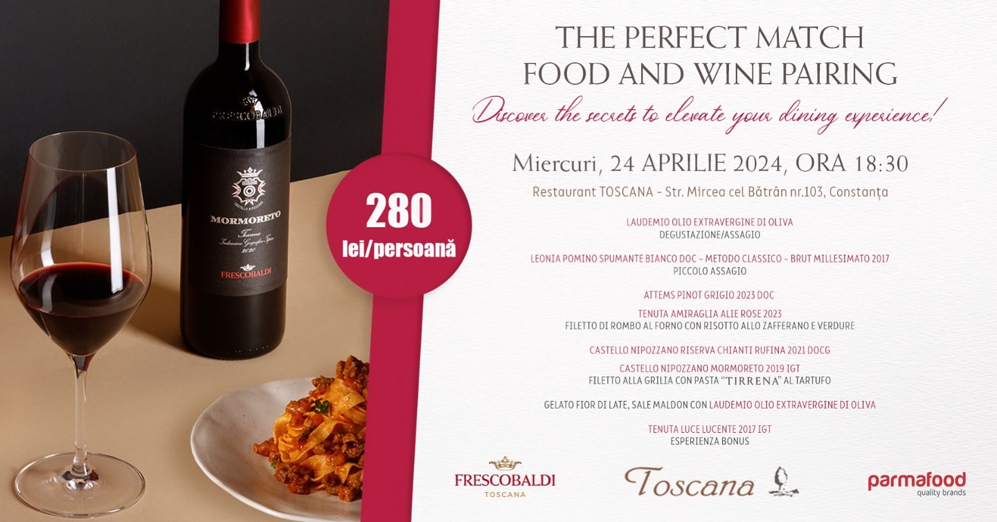 The perfect match Food & Wine Pairing (Constanta)