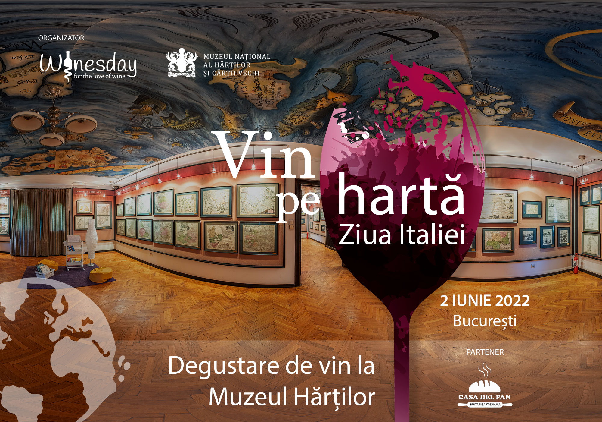 Italy National Day. Wine tasting at the Museum of Maps (Bucharest)