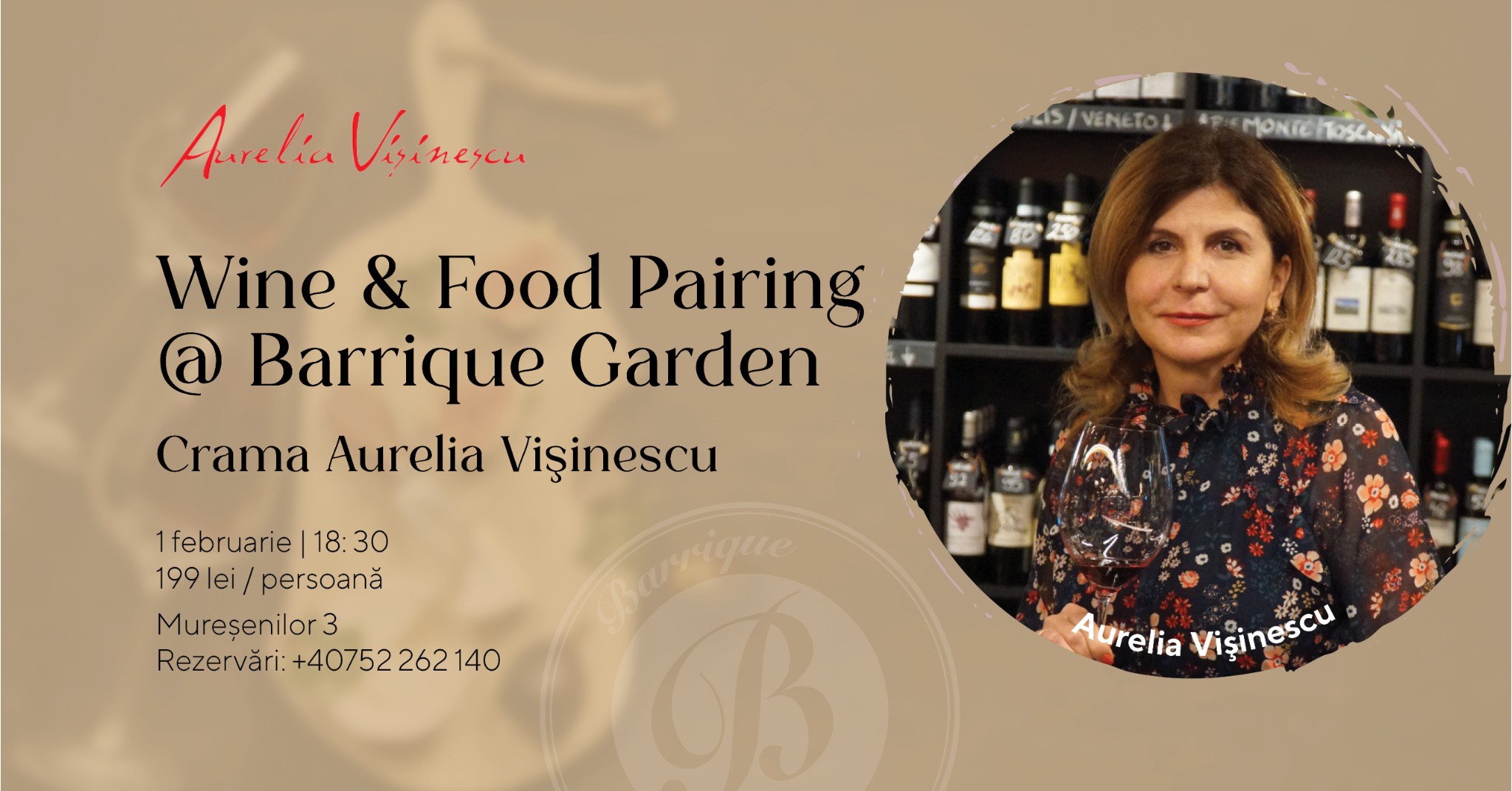 Wine & Food Pairing cu Aurelia Vișinescu @Barrique Garden (Brasov)